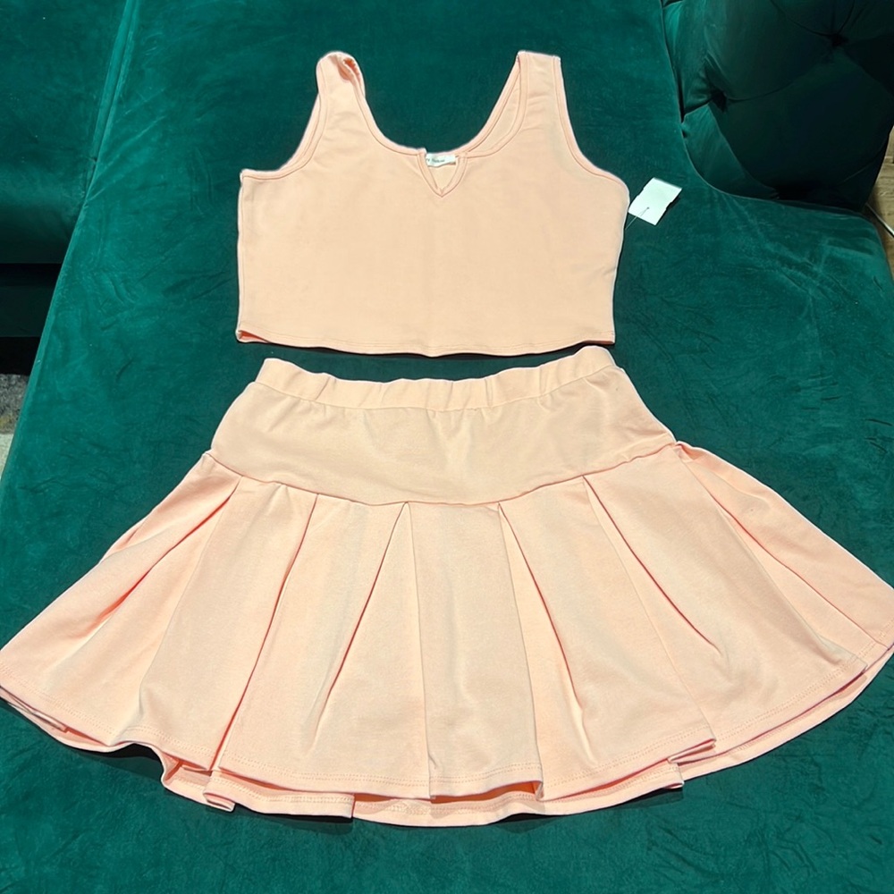 2 piece cotton skort set